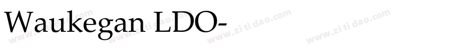 Waukegan LDO字体转换